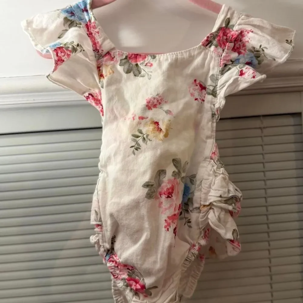 Floral baby romper